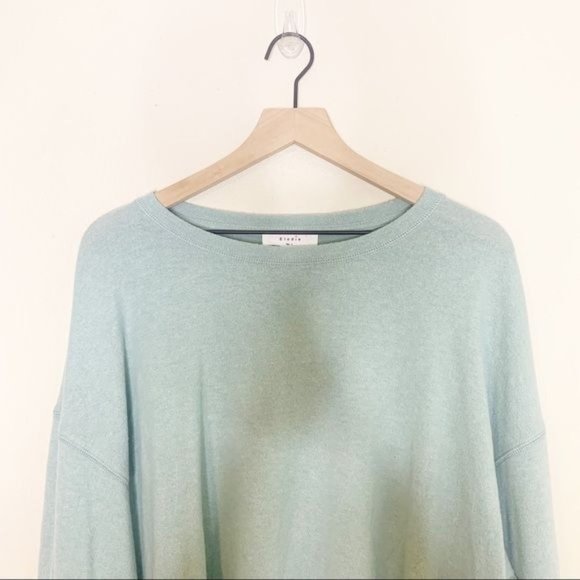 NWT Elodie Mint Brushed Knit Long Sleeve Crewneck Top Large - Picture 4 of 11